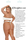 Barely B Lace Bra Thong Plus White(disc)