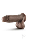Dr Skin Glide Dildo W/balls 7 Chocolate