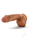 Dr Skin Glide Dildo W/balls 8.5 Caramel
