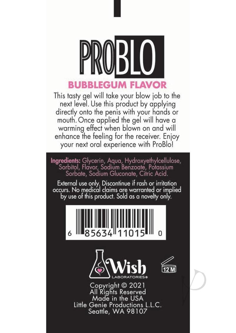 Problo Oral Pleasure Gel Bubblegum 1.5oz