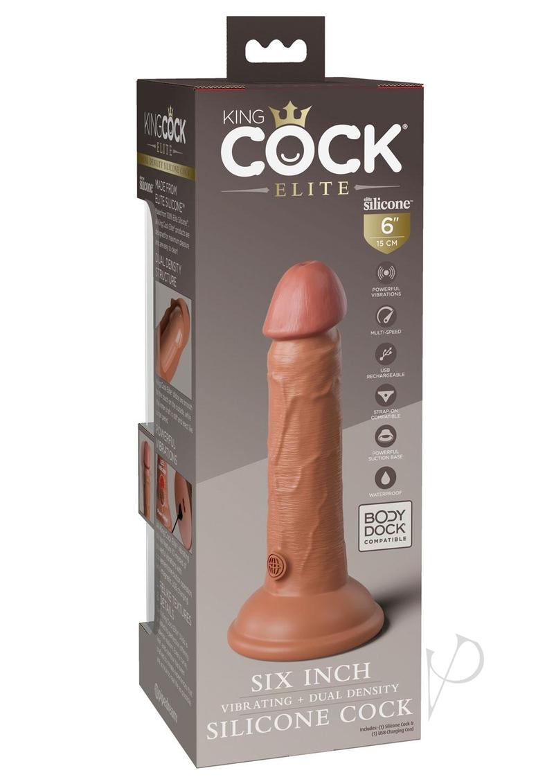 Kc Elite Dual Dense Vibe Cock 6 Tan