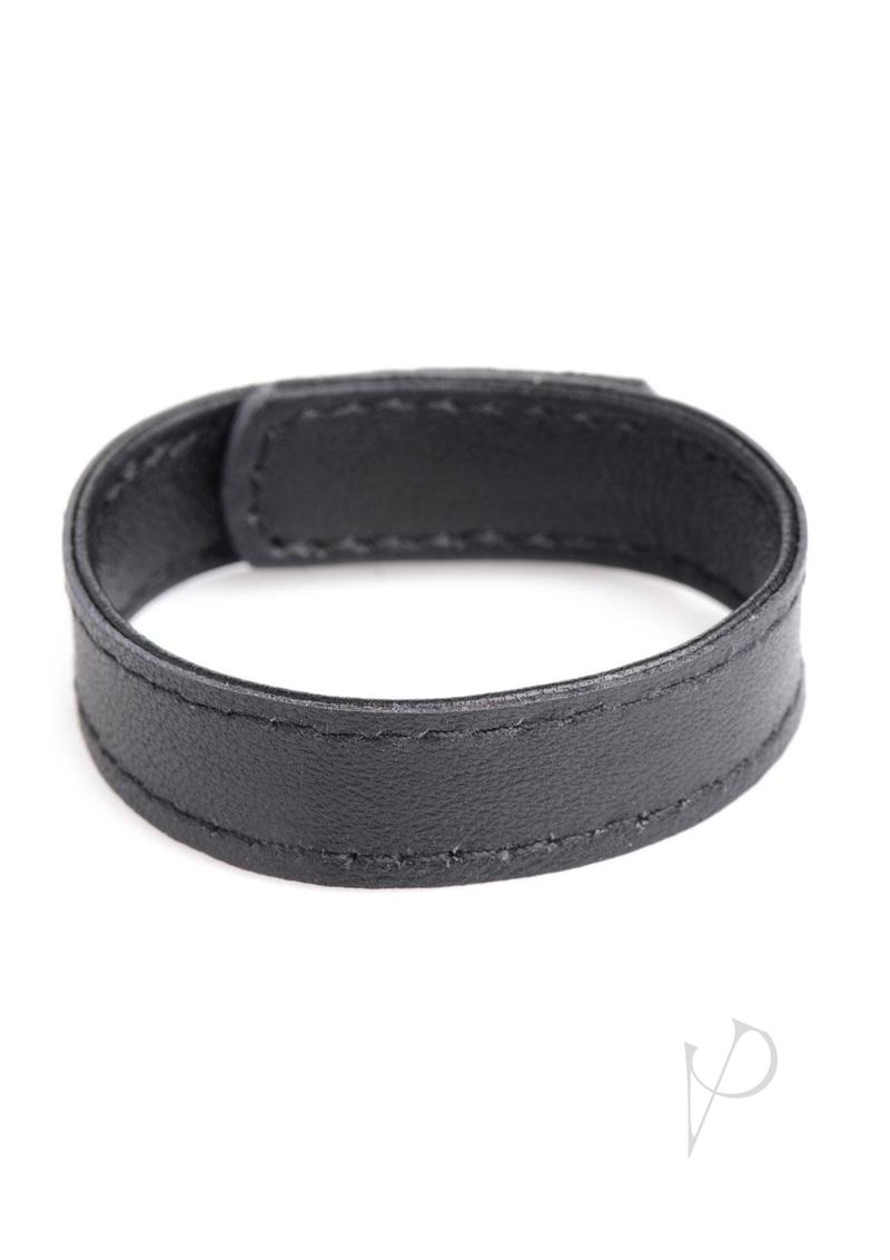 Cg Velcro Leather Cockring Black