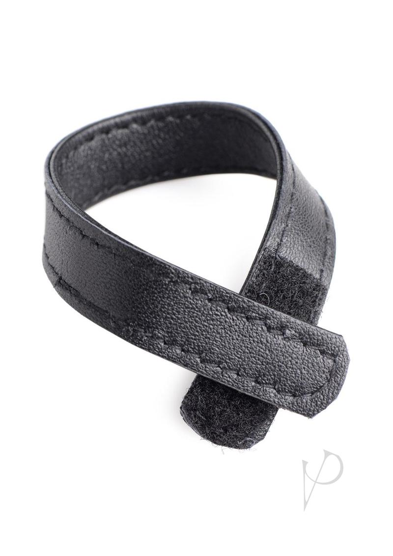 Cg Velcro Leather Cockring Black