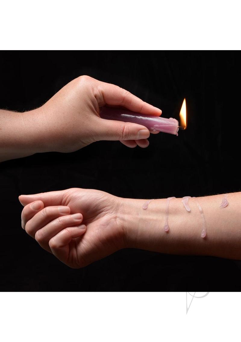 Lacire Drip Pillar Candles Purple