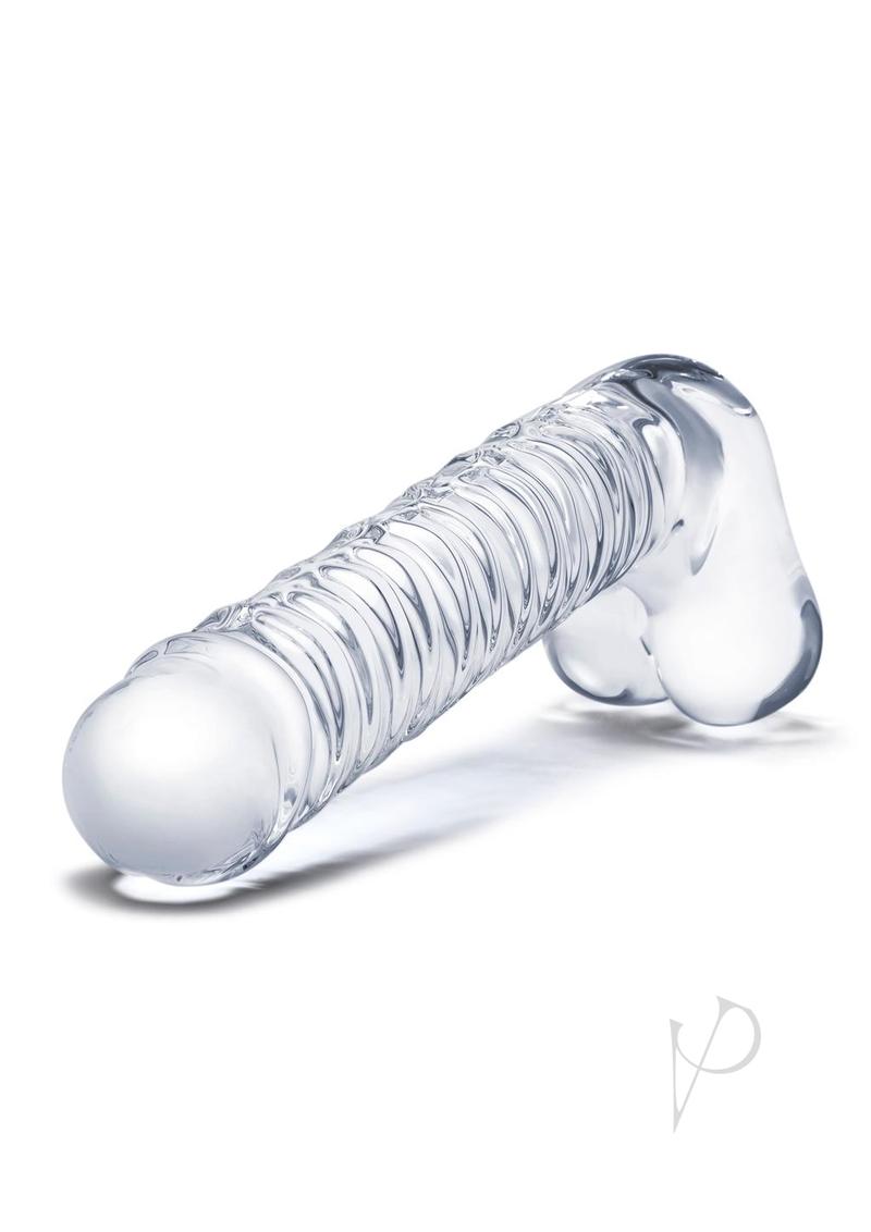 Realist Rib Gspot Dildo W/balls 8 Clear