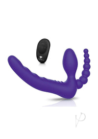 Remote Strapless Dp Strap On 7 Purple