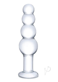 Glass Beaded Butt Plug 7.25 Clear