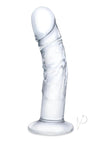 Curved Realist Dildo W/veins 7 Clear