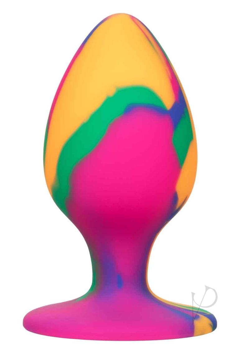 Cheeky Tie-Dye Silicone Butt Plug Large