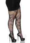 Butterfly Net Tights 1x/2x Black