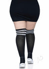 Over The Knee Athl Socks 1x/2x Blk/wht