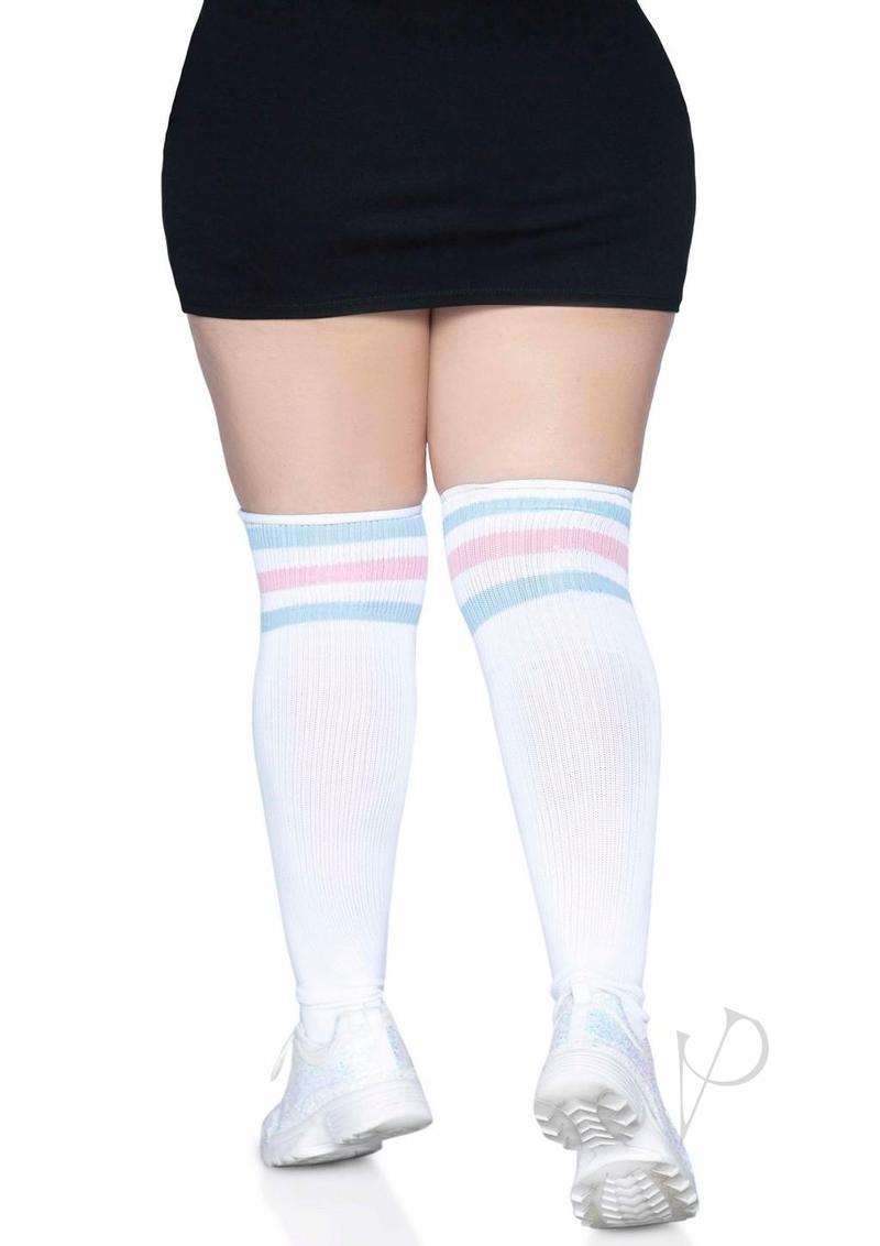 Over The Knee Athl Socks 1x/2x Pnk/blu