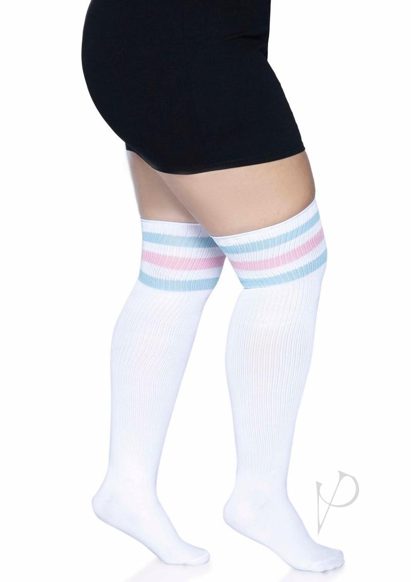 Over The Knee Athl Socks 1x/2x Pnk/blu