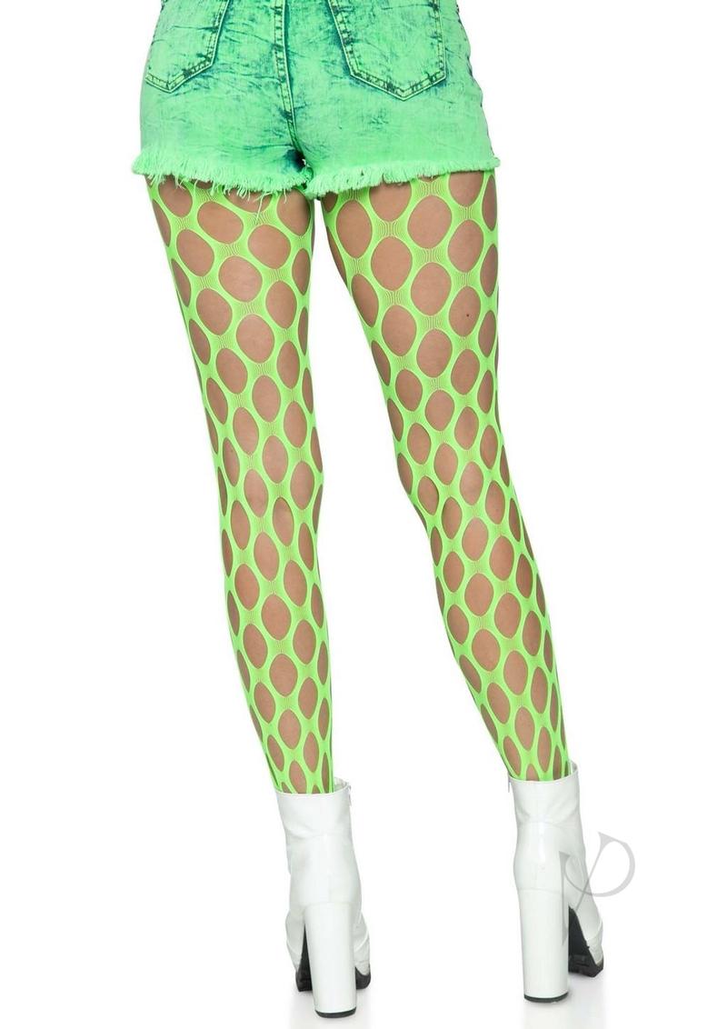 Jumbo Pothole Net Tights Os Neon Green