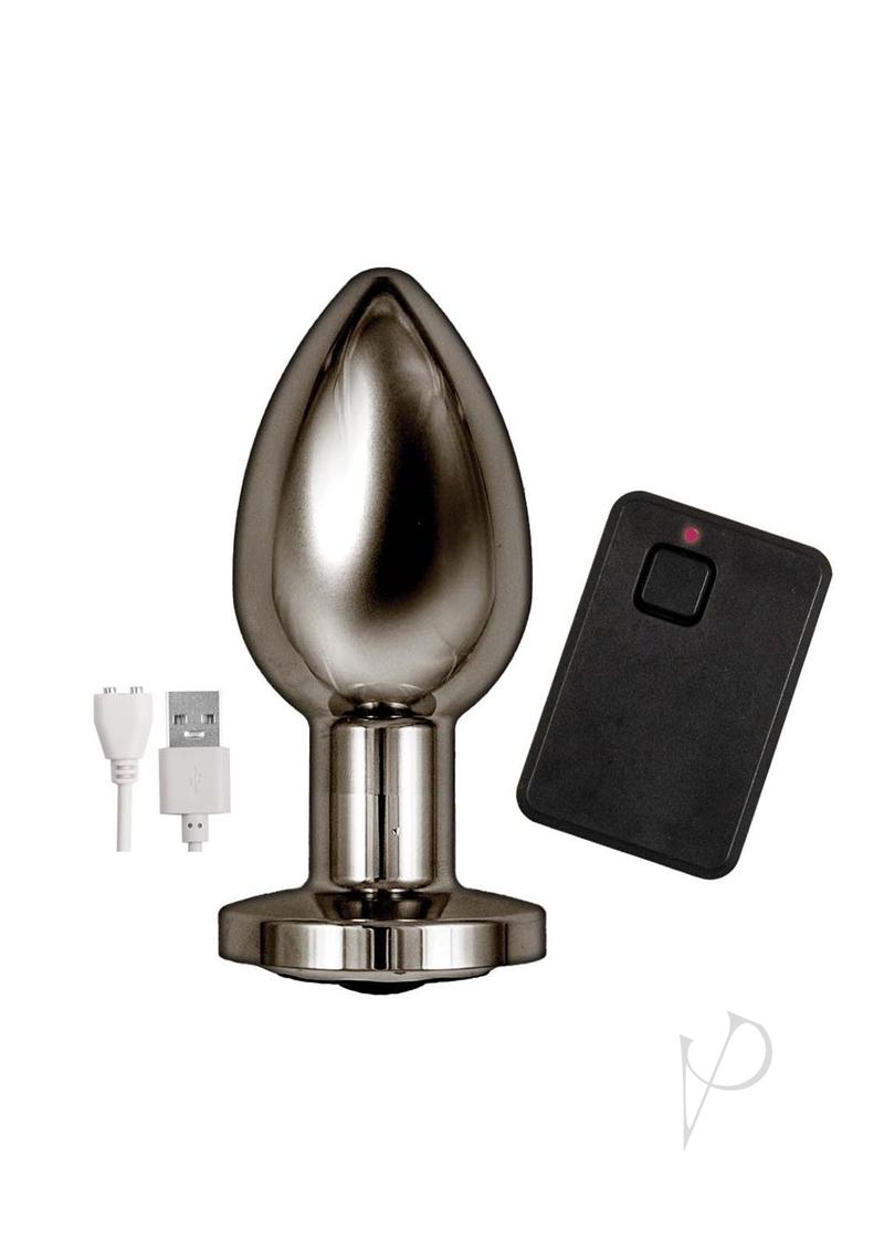 Ass-sation Remote Vibe Metal Plug Black