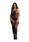Fishnet/lace Susp Bodystock Qn Blk(disc)