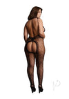 Crotchless Leopard Bodystocking Qn Blk