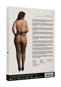 Shredded Suspender Pantyhose Qn Blk