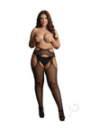 Suspender Pantyhose Strappy Waist Qn Blk