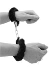 Ouch Pleasure Furry Hand Cuffs Black