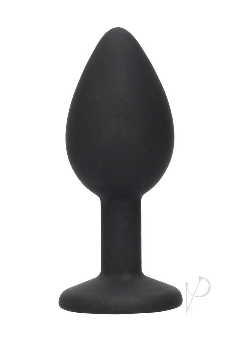 Ouch Silicone Butt Plug W/jewel Black