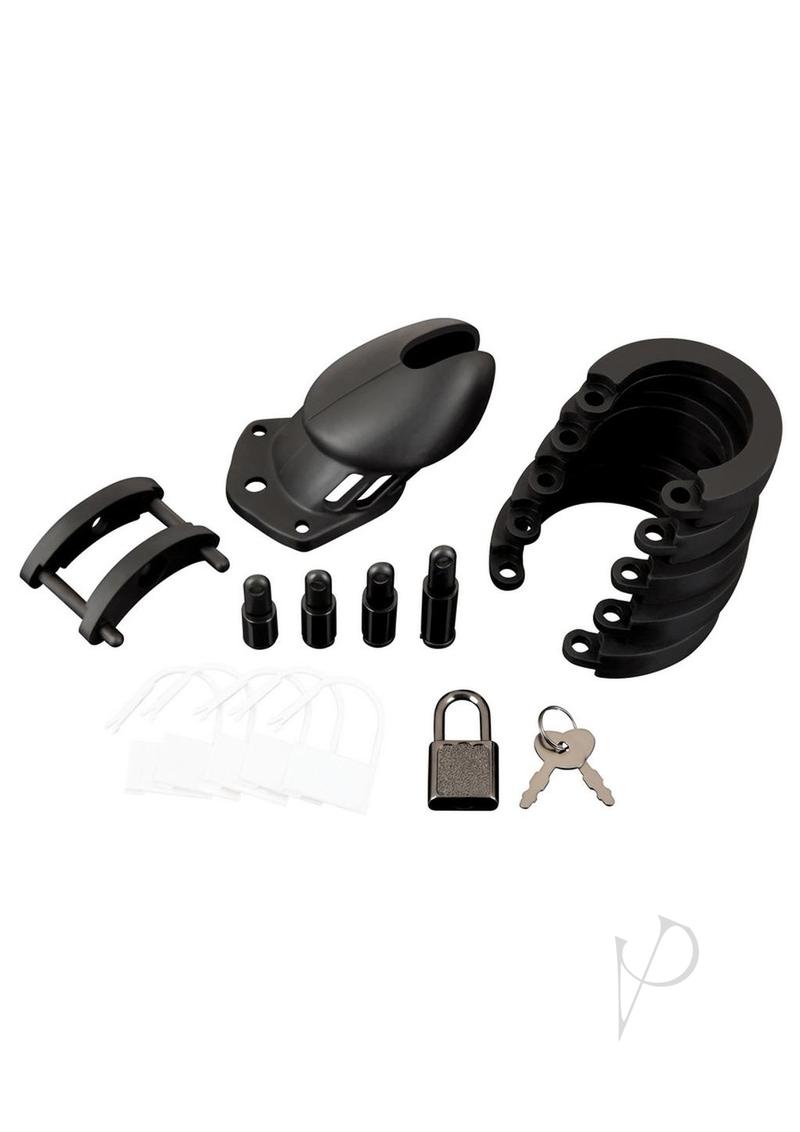 Silicone Chastity Cage Black