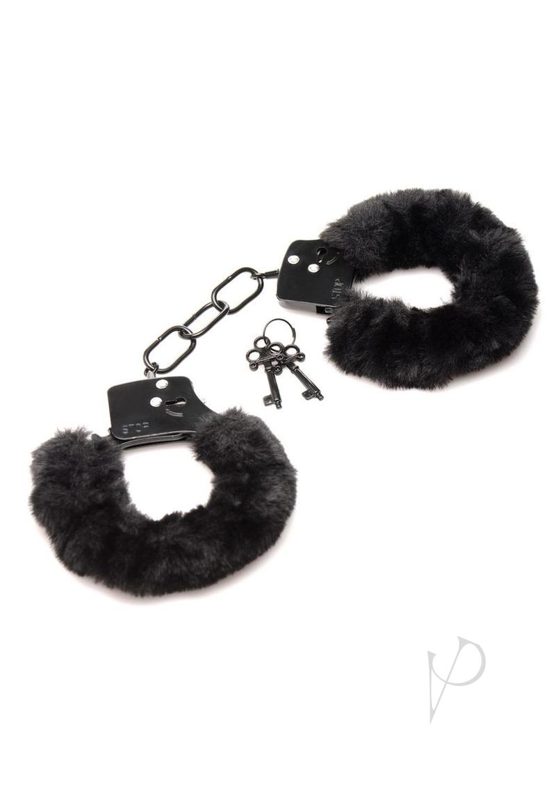 Ms Cuffed In Fur Handcuffs Black