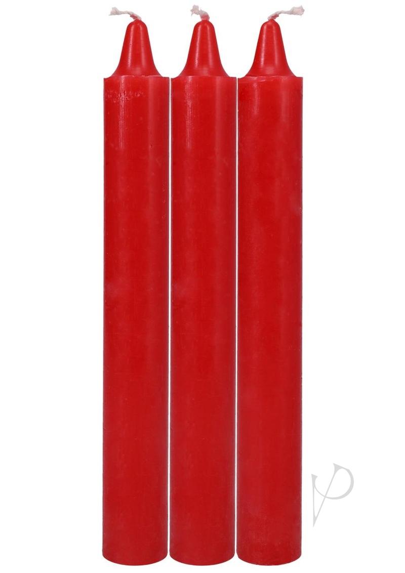 Japanese Drip Candles 3pk Red