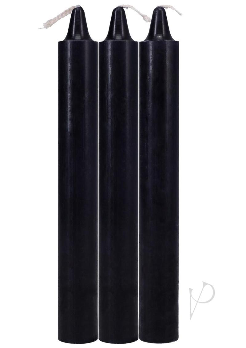 Japanese Drip Candles 3pk Black