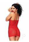 Mini Dress Lace Up Frnt G String Os Red