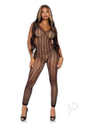 Lattice Net Footless Bodystocking Os Blk