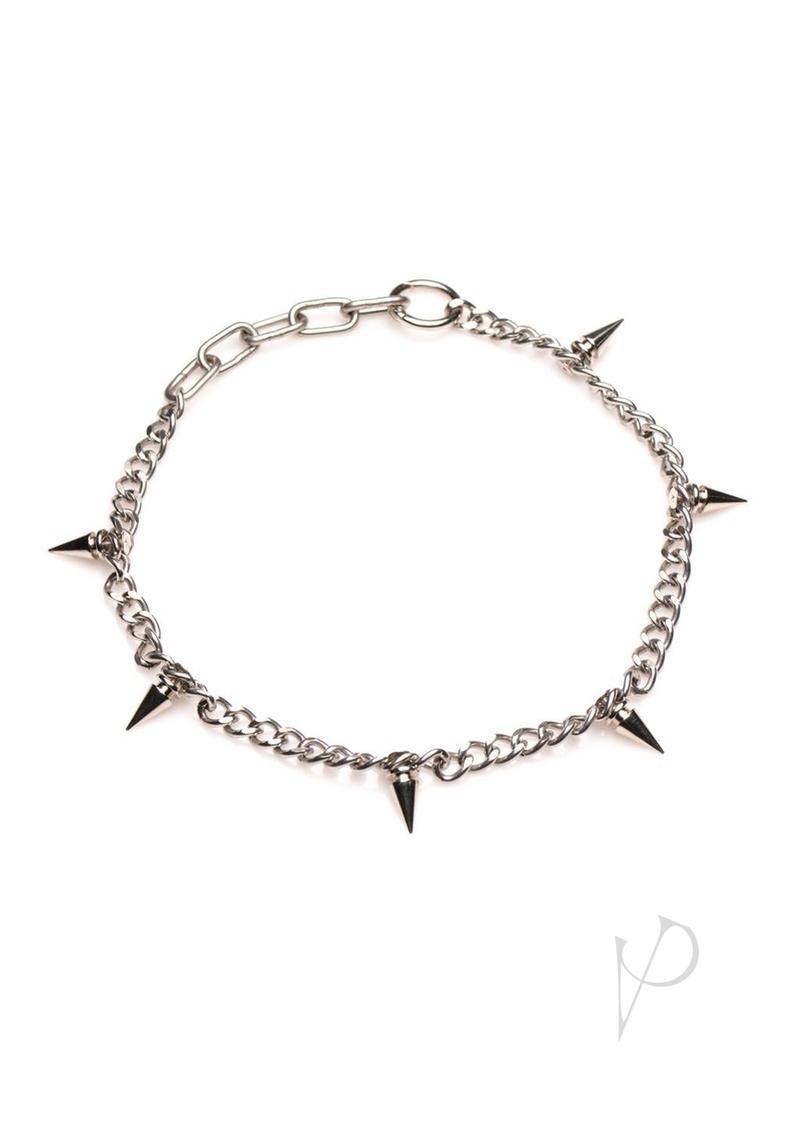 Ms Punk Spiked Necklace Silver