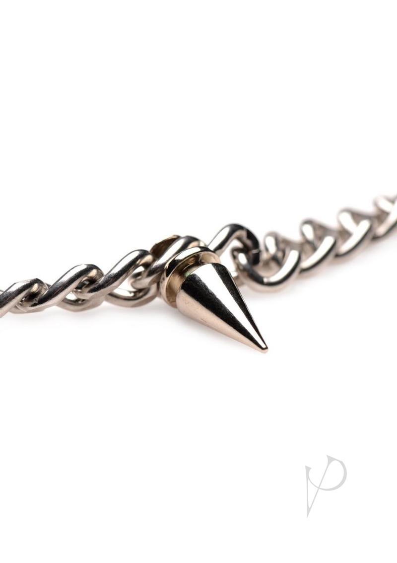 Ms Punk Spiked Necklace Silver