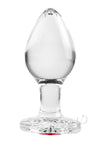 Aande Red Heart Gem Glass Plug Med