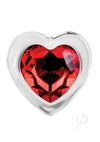 Aande Red Heart Gem Glass Plug Med