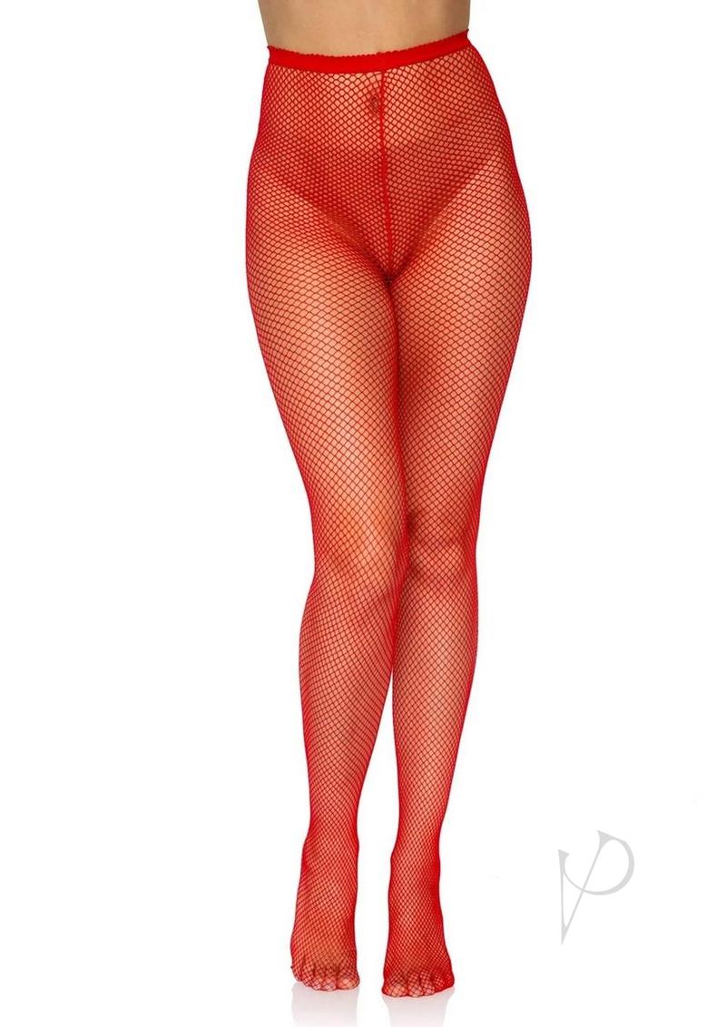 Nylon Fishnet Pantyhose Os Red