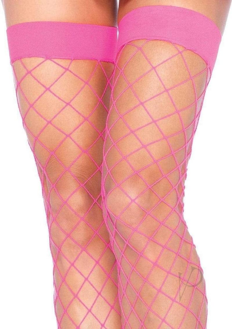 Fence Net Thigh High Os Pink