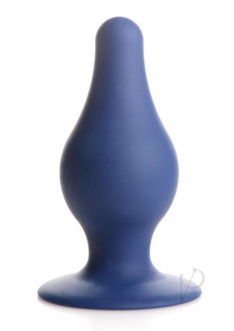 Squeeze It Tapered Anal Plug Lg Blue