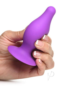 Squeeze It Tapered Anal Plug Md Purple