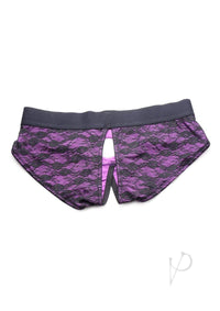 Strap U Lace Envy Crotchless 3xl Purple