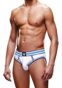 Prowler White/blue Open Brief Lg