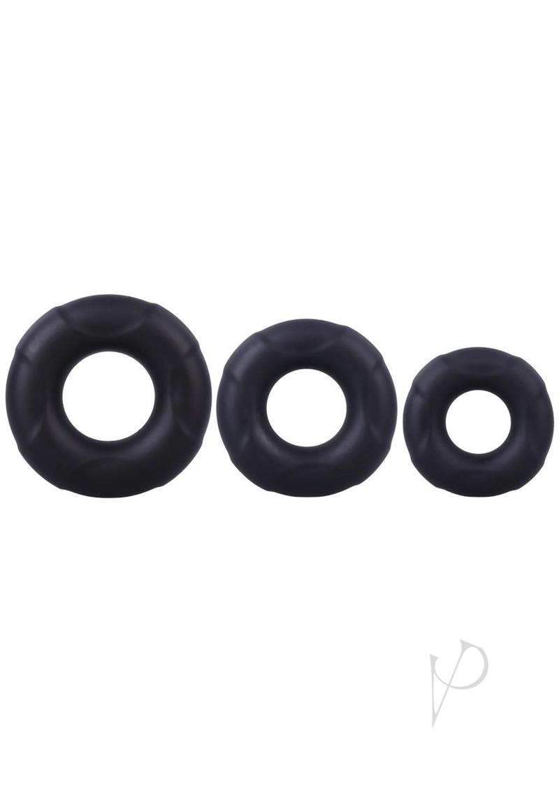 In A Bag Cock Ring Set Black