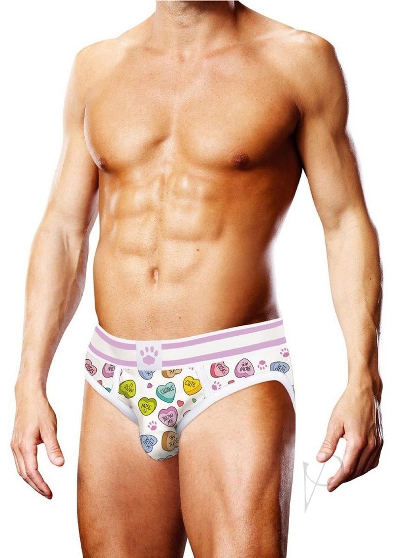 Prowler Candy Hearts Briefs Sm Wht