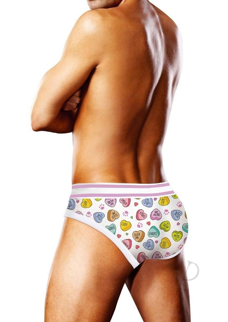 Prowler Candy Hearts Briefs Lg Wht