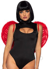 Marabou Trim Wings O/s Red