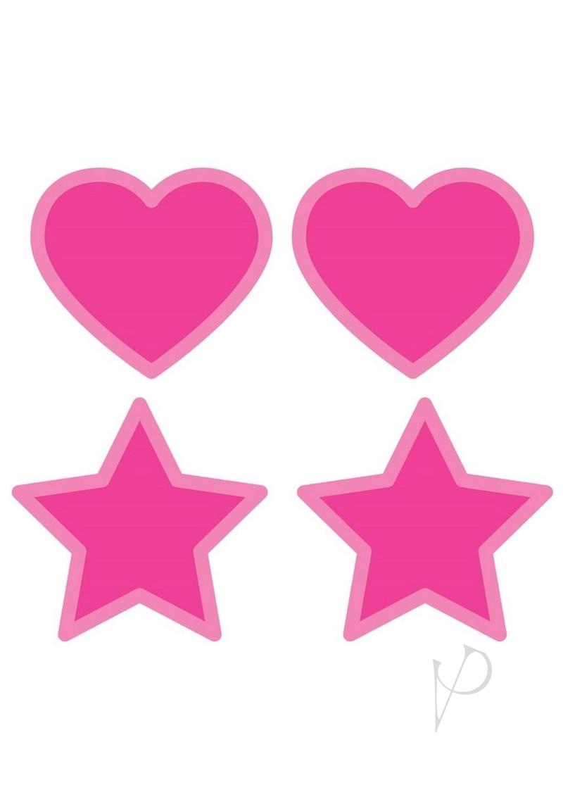 Peekaboo Gitd Hearts/stars Hot Pink