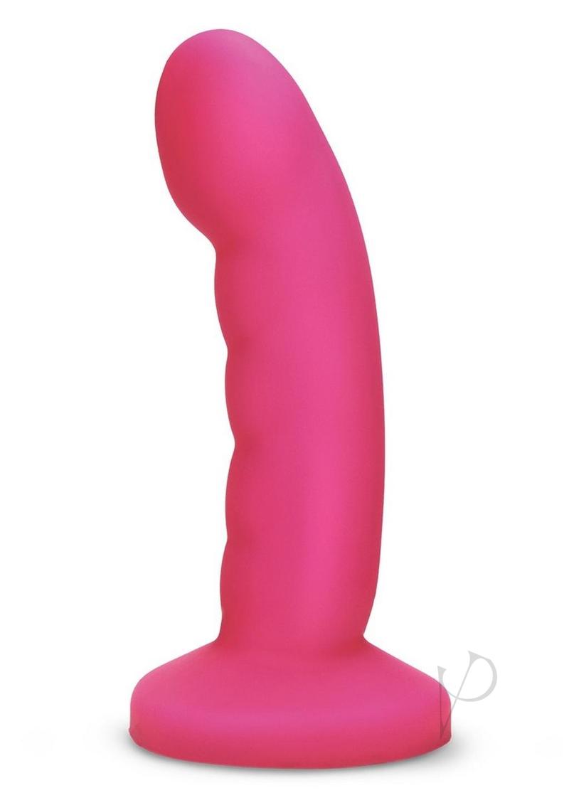 Whipsmart Curved Ripple Dildo 6 Pink