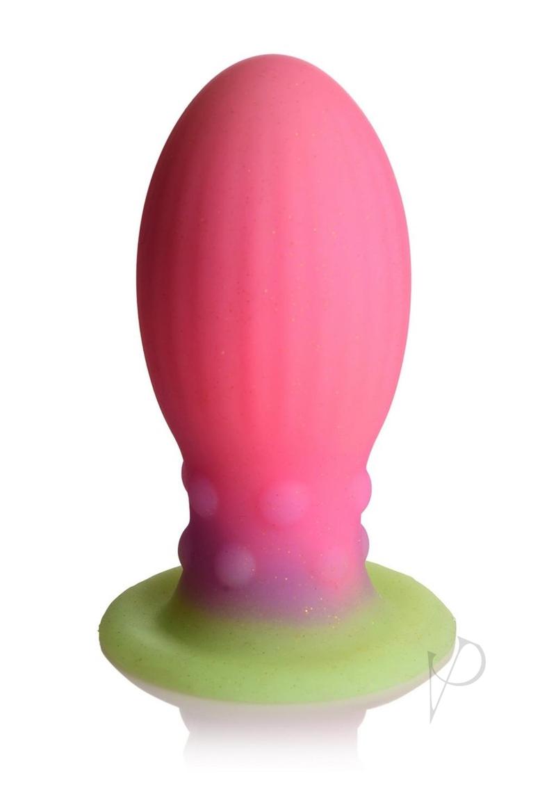 Creature Cocks Xeno Egg Glow in the Dark Silicone Egg Pink & Green
