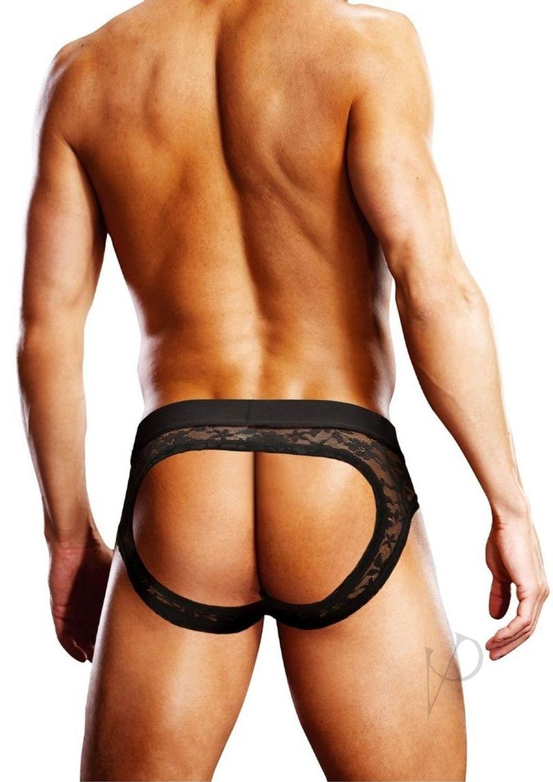 Prowler Black Lace Open Brief Md