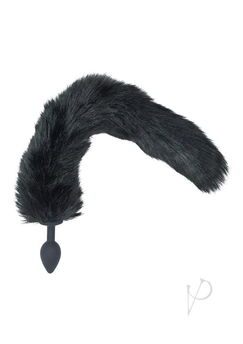 Punishment Fox Tail Butt Plug - Black